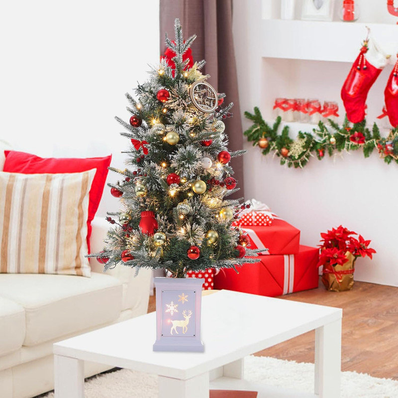 1097.3cm H Lighted Artificial Christmas Tree