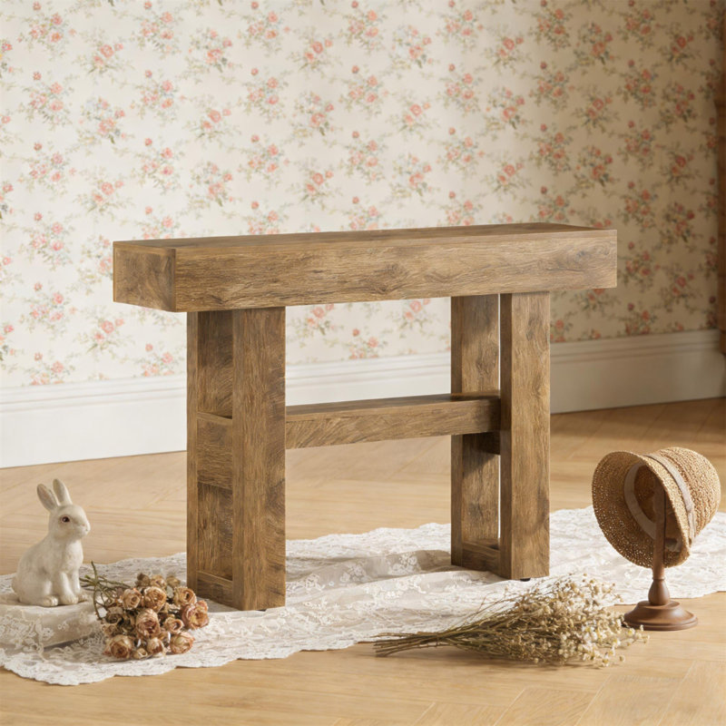 Entryway Table,Storage Console Table,Sofa Table, Light Brown