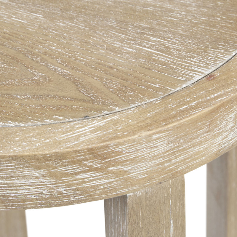 Table d'appoint ronde de 15 pouces de diamètre, plateau de table en placage de frêne, pieds en bois massif de couleur blé récupéré, tablette inférieure en canne pour le décor du vestibule, pièce de table élégante à assembler en diamètre, hauteur de 28 po, sur