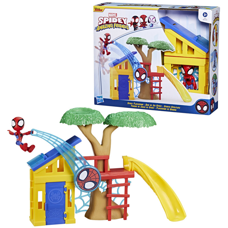 Marvel Spidey And His Amazing Friends Spidey Playground Playset, 4" Spidey Figure