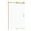 48"W X 76"H Singleslide Shower Door  8Mm Tempered Glass With 304 Stainless Steel Frame, Gold