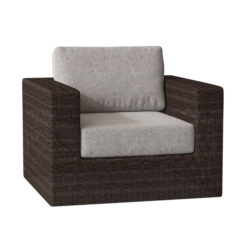 Chaise de patio pivotante avec coussins Montecito, Brisa Lasso patiné