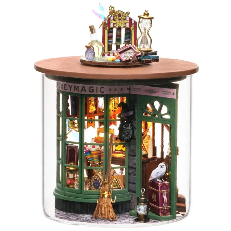Ensemble de boîte de chambre miniature Wizardi - Ensemble de maison de poupée Magic Shop
