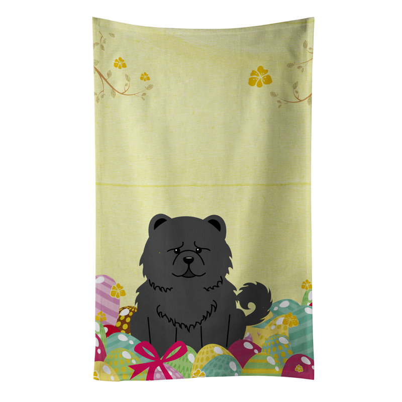 Chiffons rectangulaire chow chow de pâques œufs