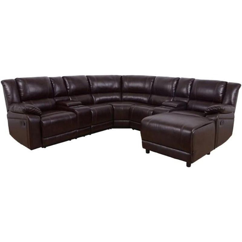 Canapé modulaire en cuir 5 pièces Genea