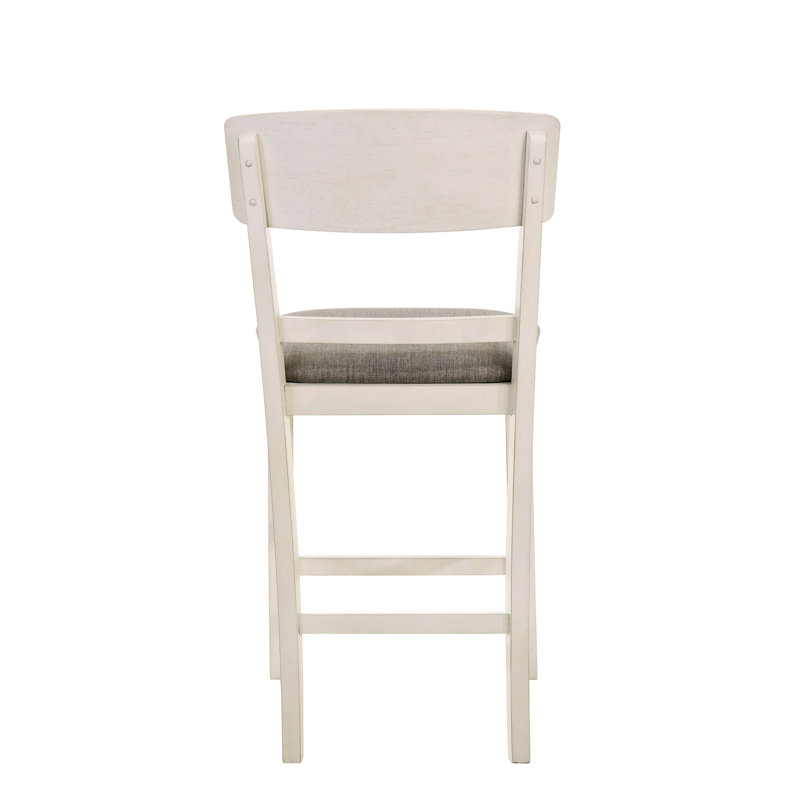 Laquane Upholstered Counter Stool, Grey