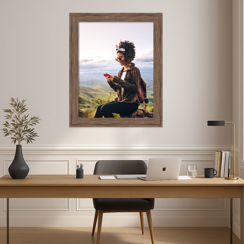 Cadre photo brun moyen pia, 22 x 28