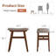 Tabouret de coiffeuse en bois massif Aevah avec coussin de selle, siège éponge à rebond élevé, fauteuil de maquillage facile à assembler-2071100445-2061793535