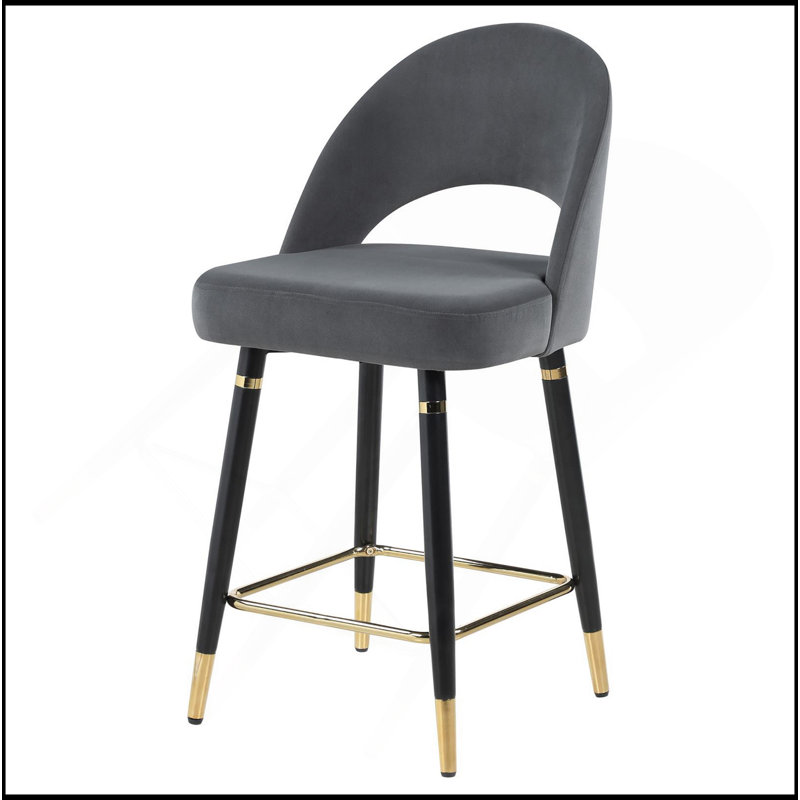  Tabourets ouverts à hauteur de comptoir (ensemble de 2), Gris