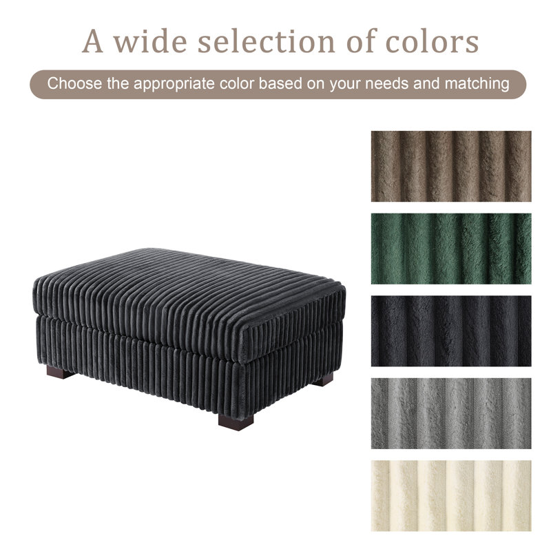 41.75cm Wide Rectangle No Ottoman, Grey