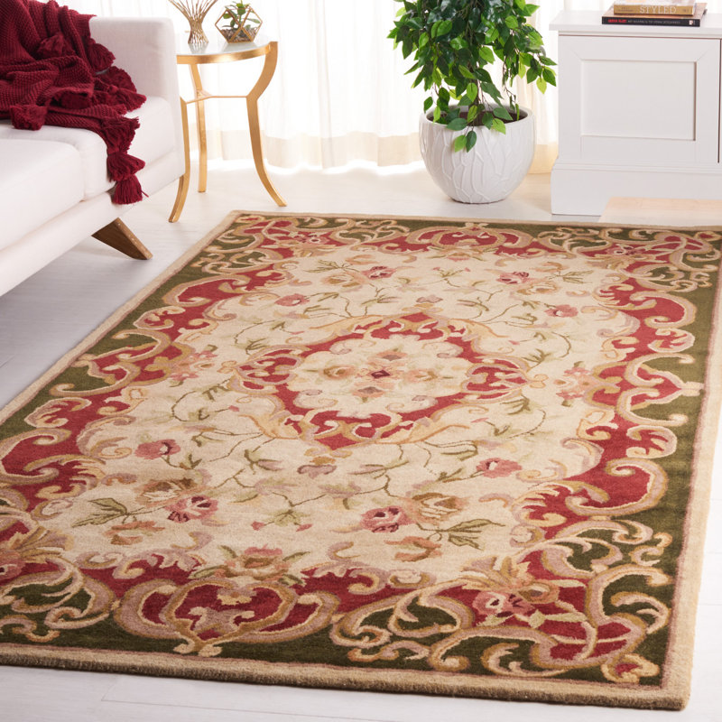 Tapis oriental en laine touffeté à la main Alg, Rectangle 8 pi 3 po x 11 pi