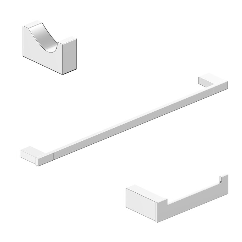 Kimono 3 Piece Bathroom Hardware Set