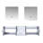 Geneva 72 in W x 22 in D Double Bath Vanity and 30 in LED Mirrors-1089384412