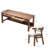 63" Solid Wood Kids Writing Desk Rectangular Learning Computer Table with 2 Chairs-424565445
