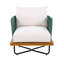 Ensemble de conversation d'extérieur en corde d'acacia tissé 4 pièces avec coussins Braylon (table non incluse)-510809074