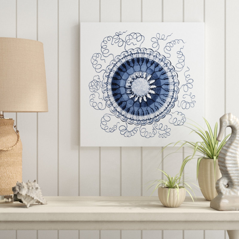Navy Ocean Gems III by Vision Studio - Wrapped Canvas Painting, 51cm H x 51cm W