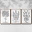 Ensemble de 3 toiles tendues B&W-97759587-97759588