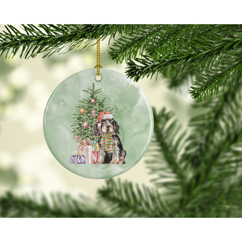 Figurine de Noël suspendue épagneul cocker anglais