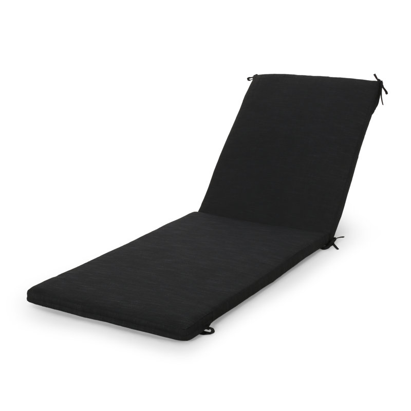 Outdoor 2'' Chaise Lounge Back Cushion, Dark Gray