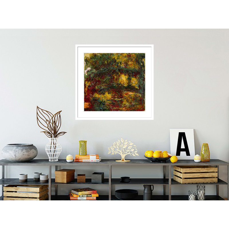 La Passerelle japonaise Giverny par Claude Monet, impression giclée sur cadre, H 33,5 po x l 34,78 po