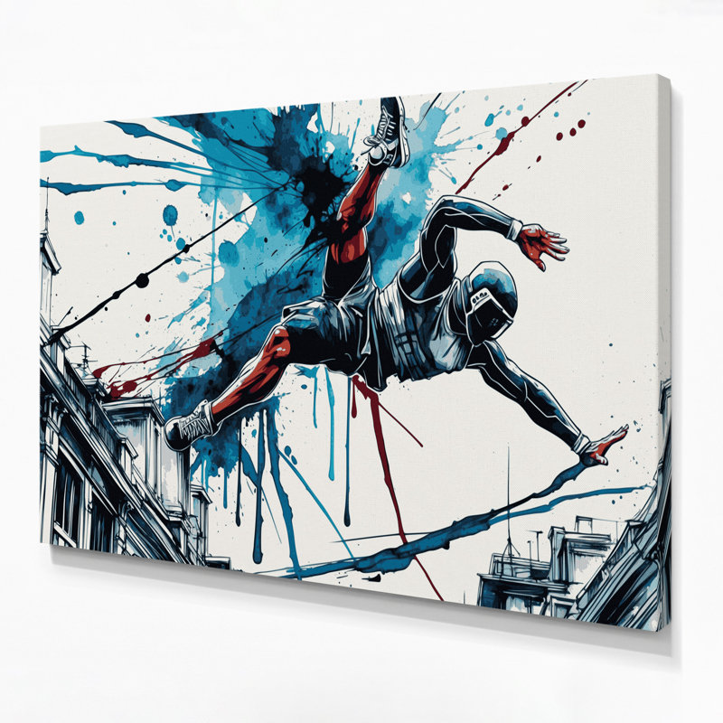 Art sur toile beige Sports Parkour, 11" H x 14" W