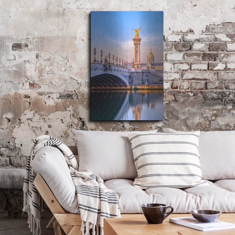 «Paris - Alexander Iii Bridge», art mural en métal, H 36 po x l 24 po