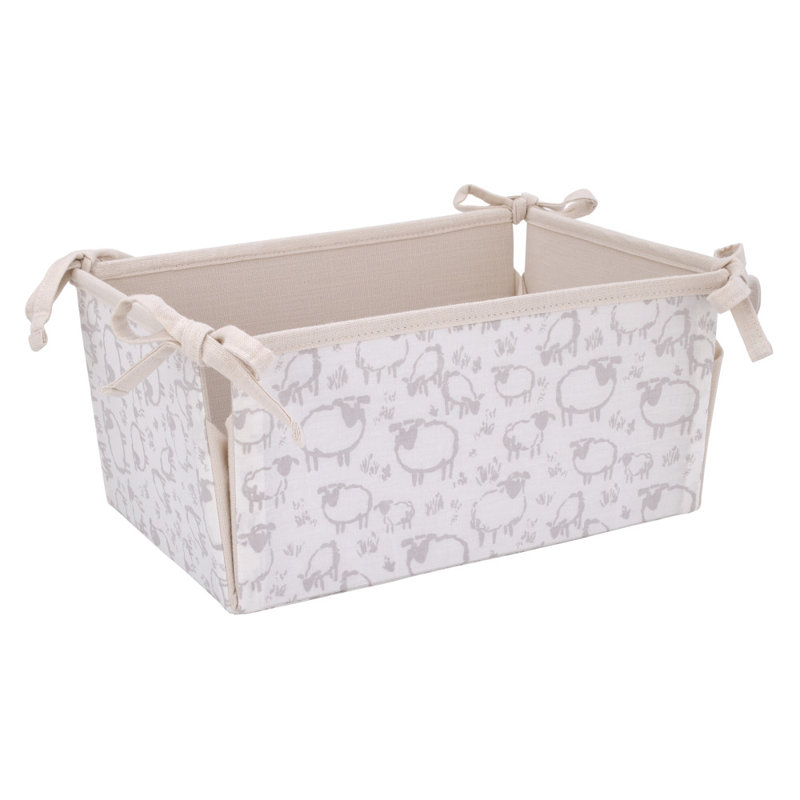 NoJo Together is Better White, Gray, and Taupe Stripes and Dots 4 Piece Nursery Crib Bedding Set 