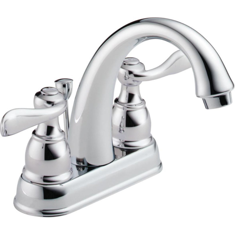 Windemere Centerset Bathroom Faucet with Drain Assembly, 2-handle Bathroom Sink Faucet, Chrome