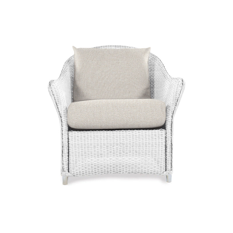 Weekend Retreat Outdoor Lounge Chair, White, Rumba Nickel