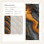 Papier peint abstrait marbré orange