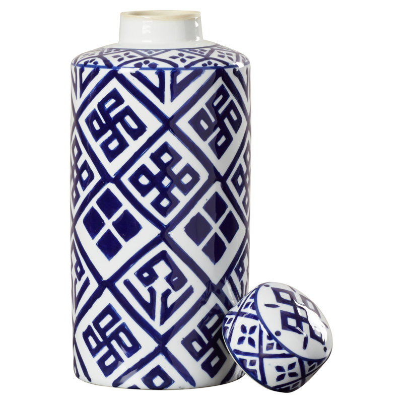 Vase de table en céramique Anamar, H 13,8 po x l 6,3 po x P 6,3 po