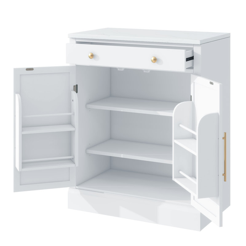 Buffet de rangement pour garde-manger autoportant avec tiroir et tablettes réglables Maxi