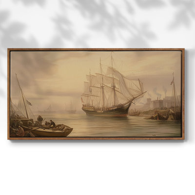 Série nautique-CLXII- Toile tendue avec châssis tendue, prête à être accrochée