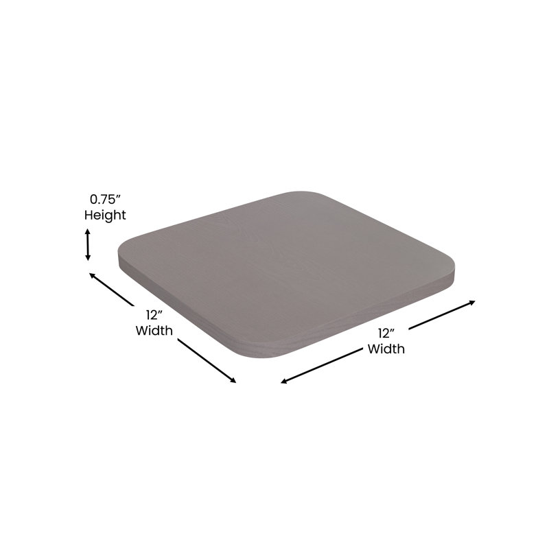 Briahnna Indoor/Outdoor Backless Counter Stool with Poly Resin Seat, Counter Stool (24" Seat Height), Silver/Gray