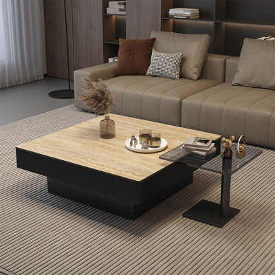 Modern light luxury square rock table