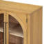 Buffet décoratif 4 portes, grande armoire de rangement avec portes en verre, armoire arquée avec tablettes réglables-117949460