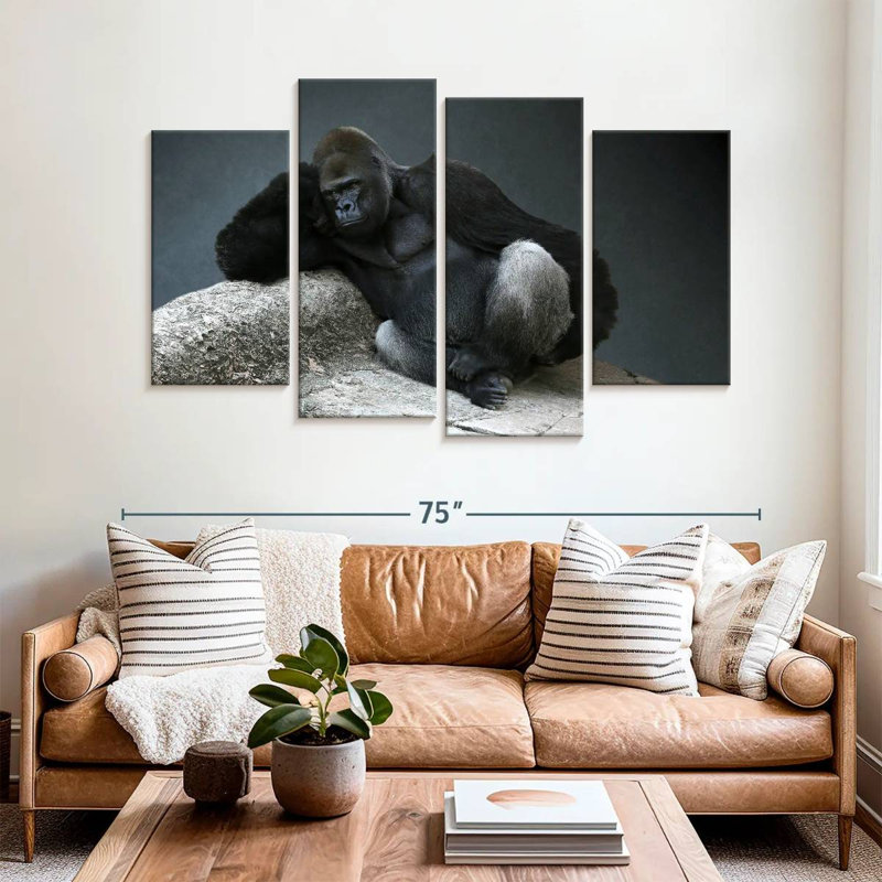 Brampt Daydreaming Gorilla, 42" H x 68" W