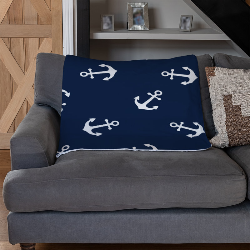 Quevedo Quilted Throw Blanket, Navy