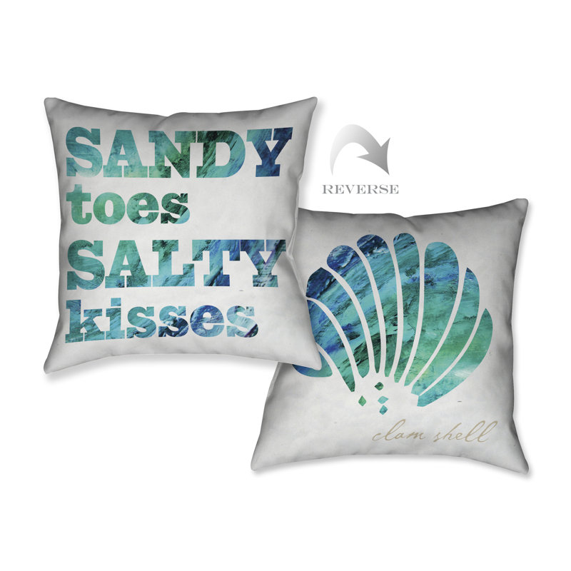 Sandy Toes Reversible Throw Pillow