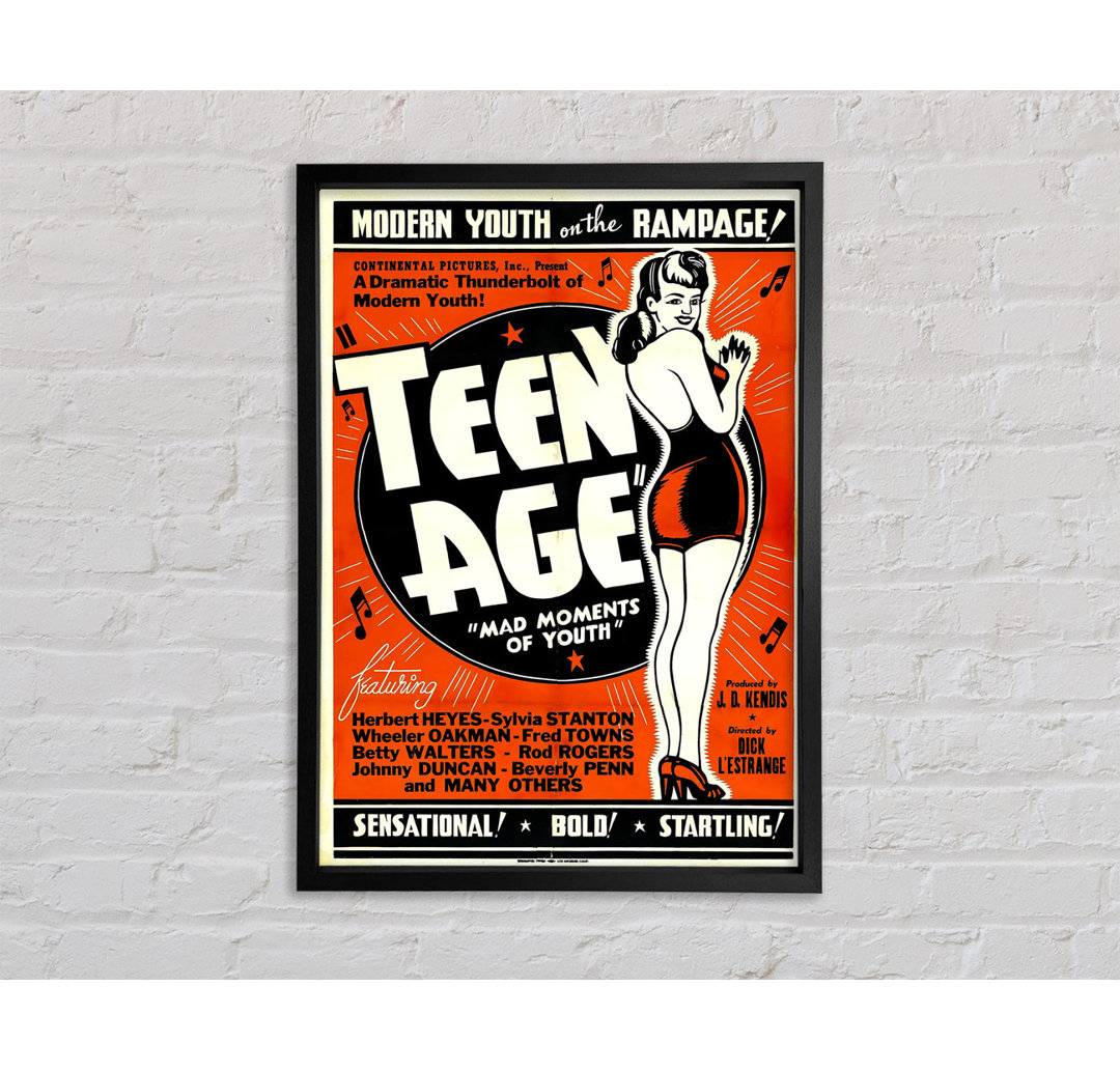 Teen Age 1944 Poster 1 - Einzelne Bilderrahmen Kunstdrucke auf Leinwand