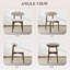 Modern Solid Wood Dining Chair, Upholstered Seat, Curved Ergonomic Backrest, Sturdy Frame Side Chair-1082930683