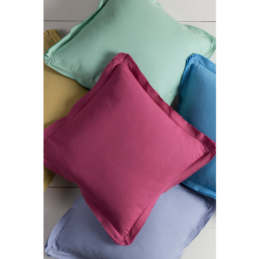 Triple Cotton Pillow Cover, Fuchsia, 20" x 20"