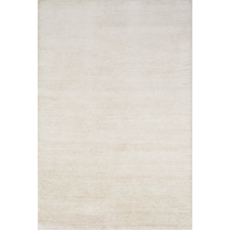 Hively Hand Knotted Viscose Indoor Rug, Rectangle 5'6" x 8'6"