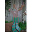 SET OF TWO PAINTED METAL DEER YARD ART