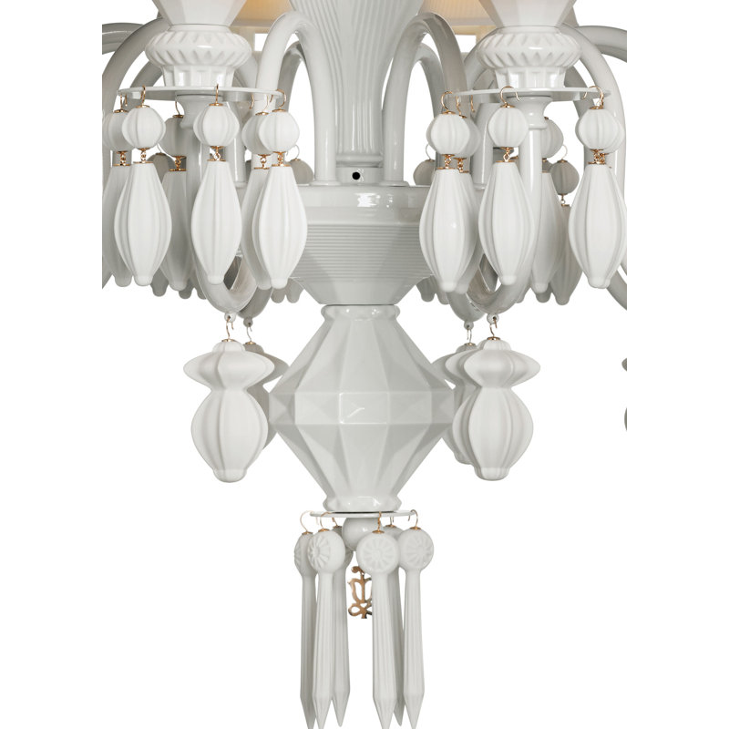 Belle de Nuit 12-Light Shaded Classic/Traditional Chandelier, White