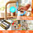 Waterfall Kitchen Faucet With Pull-Down Sprayer, Temperature Display, Single Handle, 3 Flow Modes-123654443