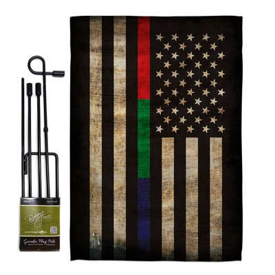 Double Sided 18.5'' H x 13'' W Polyester Kwanzaa Flag Set