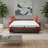 Bellinda Italian 81" Modern Stain and Abrasion Resistant Performance Fabric Queen Size Sleeper Square Arm Sofa Bed with Adjustable Headrests-59051731