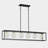 6 - Lights Modern Square / Rectangular Chandelier Black Linear Chandelier Dimmable Chandeliers For Dining Room Kitchen Island