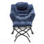 Fauteuil d'appoint moderne avec repose-pieds, accoudoirs et poche latérale pour une lecture confortable et une détente dans les petits espaces-632322932